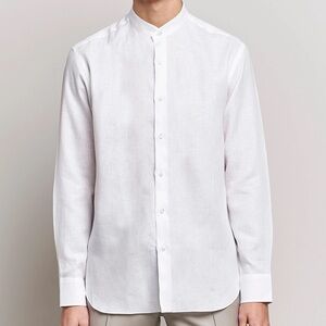 HIPPOCAMPUS Linen Guru Collar Shirt